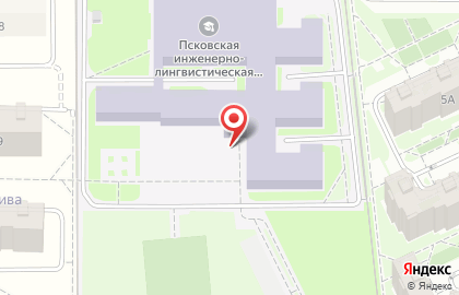 Псковская инженерно-лингвистическая гимназия на Балтийской улице на карте