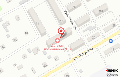 Киселевская детская больница на Культурной улице на карте