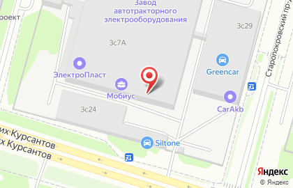 Склад индивидуального хранения Мобиус на улице Подольских Курсантов на карте