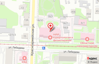 Медицинский центр Томский научно-исследовательский институт курортологии и физиотерапии на Красноармейской улице на карте