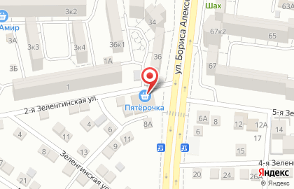 Супермаркет Пятёрочка в Астрахани на карте
