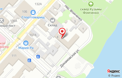 Центр детского творчества №4 на Динамовской улице на карте