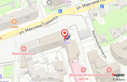 Нижегородский филиал Банкомат, Газпромбанк на улице Максима Горького, 115 на карте