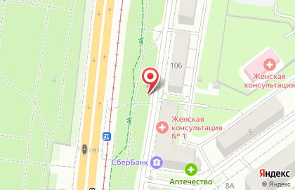 Указатель системы городского ориентирования №6665 по ул.Гагарина проспект, д.106 р на карте