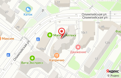 Магазин товаров для садоводов на Олимпийской улице на карте