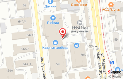 Автомат по продаже контактных линз Optilens на улице Пушкина на карте