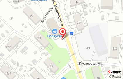 Киоск по продаже фруктов и овощей в Якутске на карте