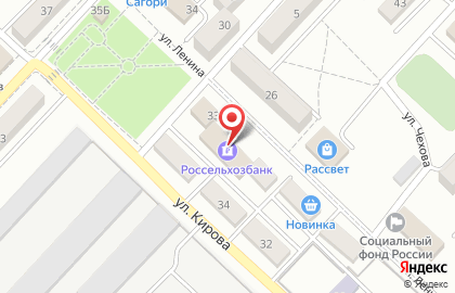 ОАО Россельхозбанк на улице Ленина на карте