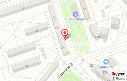 Супермаркет Радеж на Советской улице на карте