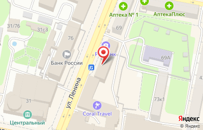 Туристическое агентство Баунти на улице Ленина на карте