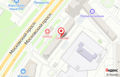 Карэкс на Московском проспекте на карте