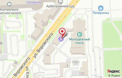 Barbershop на улице Воровского на карте