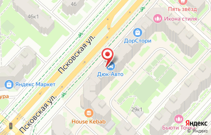 Магазин автозапчастей Дюк-Авто в Великом Новгороде на карте