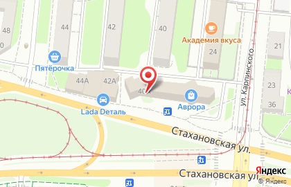 Старт на Стахановской улице на карте