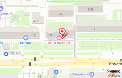 Нейл-бар Nail & brow bar на Комсомольском проспекте на карте