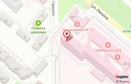 Чайковская центральная городская больница на карте