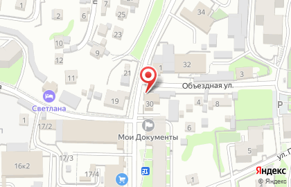 Акцепт на Объездной улице на карте