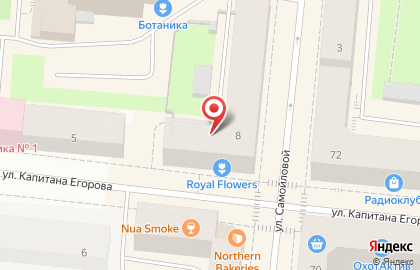 Кафе-пекарня CINNABON на улице Самойловой на карте