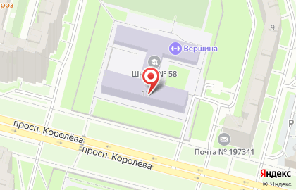 Средняя общеобразовательная школа №58, Приморский район на карте