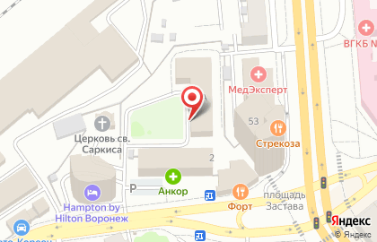 Управление Федеральной службы государственной регистрации, кадастра и картографии по Воронежской области в Воронеже на карте