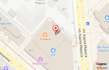 Мебельная компания Е1 на площади Карла Маркса на карте