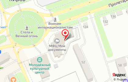 EХ на Пролетарской улице на карте
