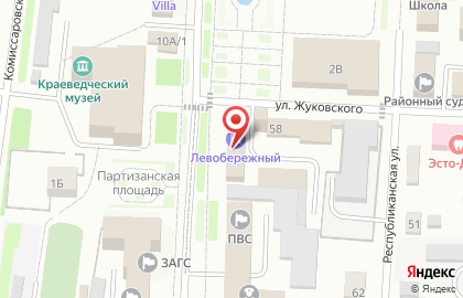 Банк Левобережный в Новосибирске на карте