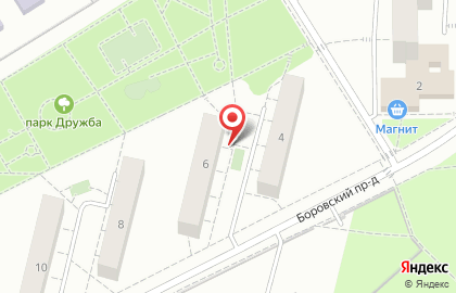 Библиотека №221 им. Р.И. Рождественского в Боровском проезде на карте