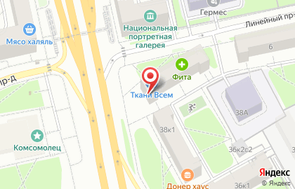 Продовольственный магазин в Москве на карте