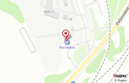 АЗС ТНК на Рябиновой улице на карте