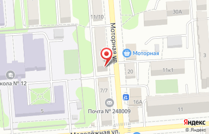 Магазин посуды и текстиля для дома Татьяна на Моторной улице на карте