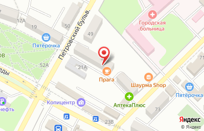 Прага на Привокзальной улице на карте