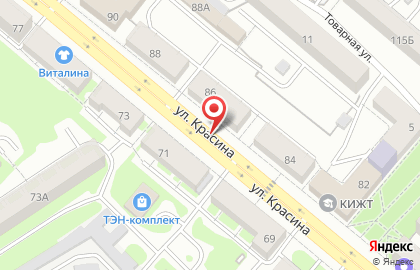 Удачная покупка на улице Красина на карте