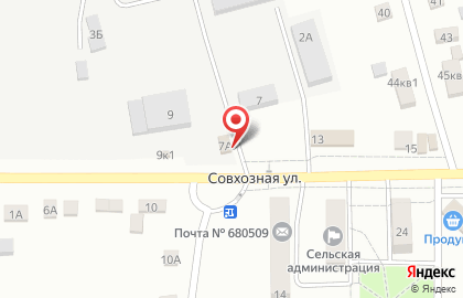 Супермаркет Алина на Совхозной улице на карте