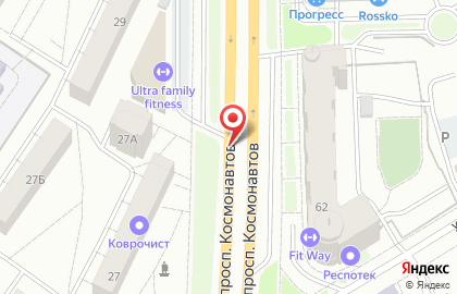 Акб-Центр на проспекте Космонавтов на карте