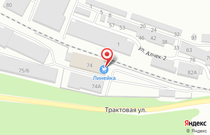 Магазин Линейка в Таштаголе на карте