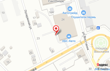 Автостоянка в Перми на карте