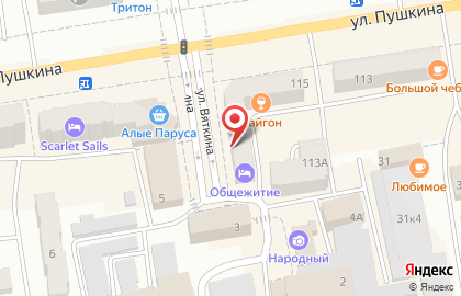 Магазин тканей Шелковый путь на улице Пушкина на карте