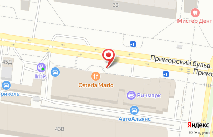 Торгово-сервисный центр Клёвое место на Приморском бульваре на карте