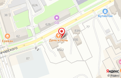 КБ Транспортный на улице Луначарского на карте
