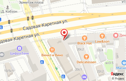 Ветеринарная аптека Дикси на Садовой-Каретной улице на карте