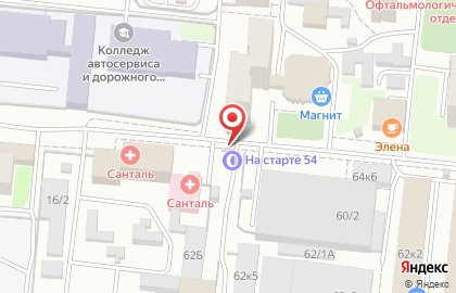 Шиномонтажная мастерская Na Starte 154 на площади Сибиряков-Гвардейцев на карте