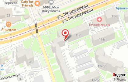 Центр страхования Мобис Центр на улице Менделеева на карте