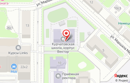Курчатовская школа в Москве на карте