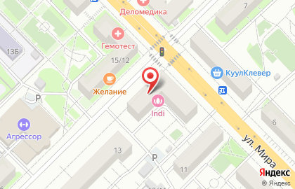 Пансионат Почта России на улице Мира на карте