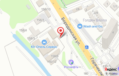 Шиномонтажная мастерская на Бородинской улице на карте