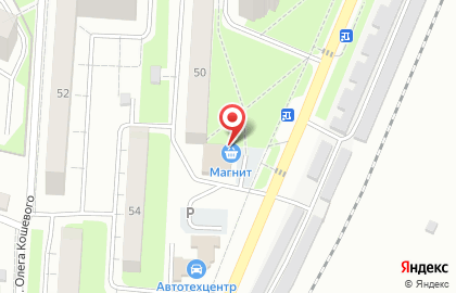 Супермаркет Магнит на Белорусской улице на карте