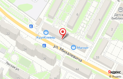 Циклевка на улице Михалевича на карте