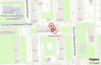 ССК, ГК на 3-й улице Марьиной Рощи на карте