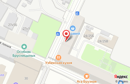 Магазин автотоваров Корунд в Василеостровском районе на карте